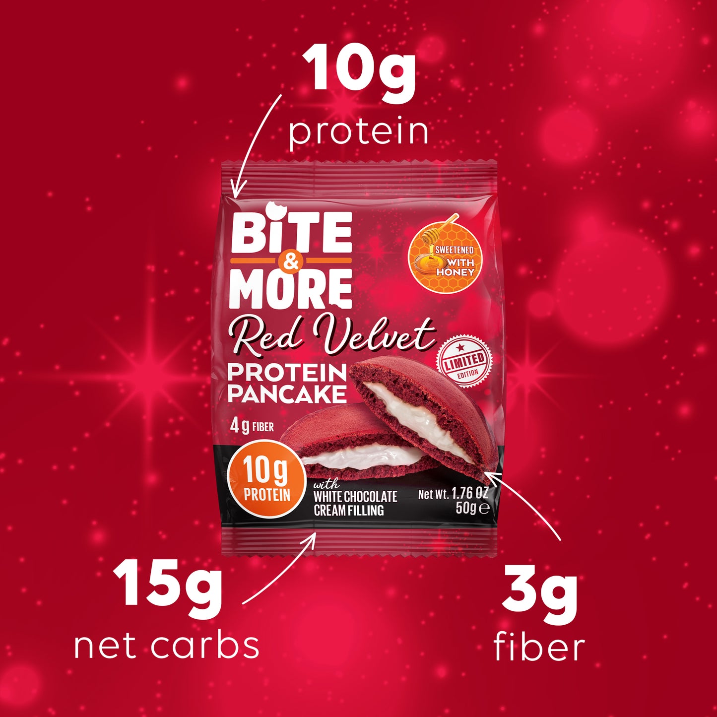 Red Velvet Protein Pancake Box (12 Units)