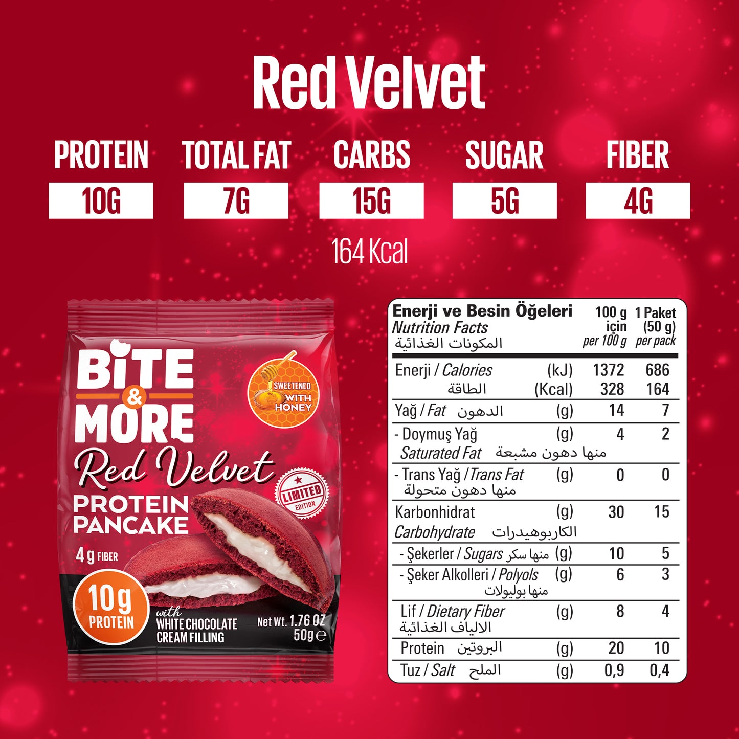 Red Velvet Protein Pancake Box (12 Units)