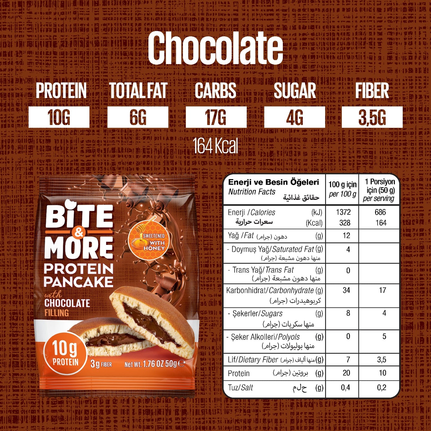 Chocolate Protein Pancake Box (12 Units)